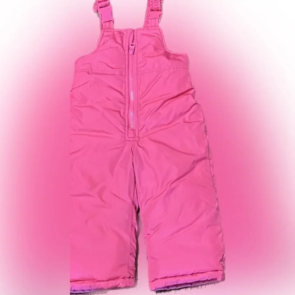 CARTERS PINK GIRLS SNOW BIBS SIZE 18MO MINT